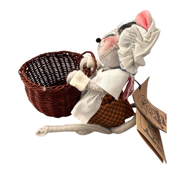 Annalee Mobilitee Vintage Mouse Pilgrim Basket With Tags 3074 - Picture 5 of 8